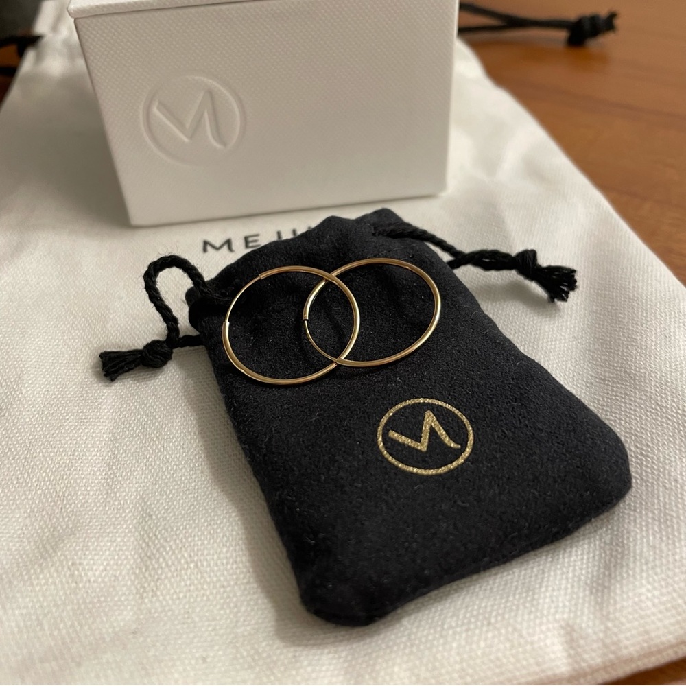 Mejuri 14k Yellow Gold Large Hoops | BRAND NEW ✨